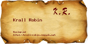Krall Robin névjegykártya